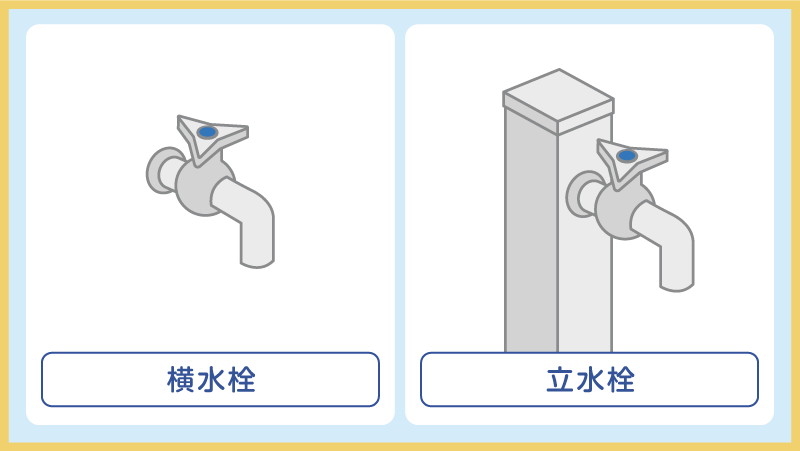 横水栓と立水栓