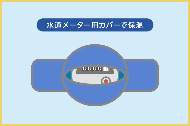 水道メーター用カバーで保温