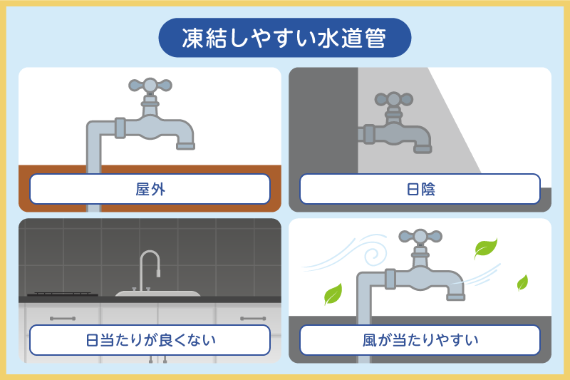 凍結しやすい水道管