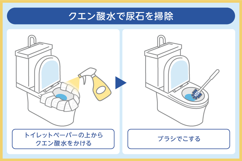 クエン酸水で尿石を掃除