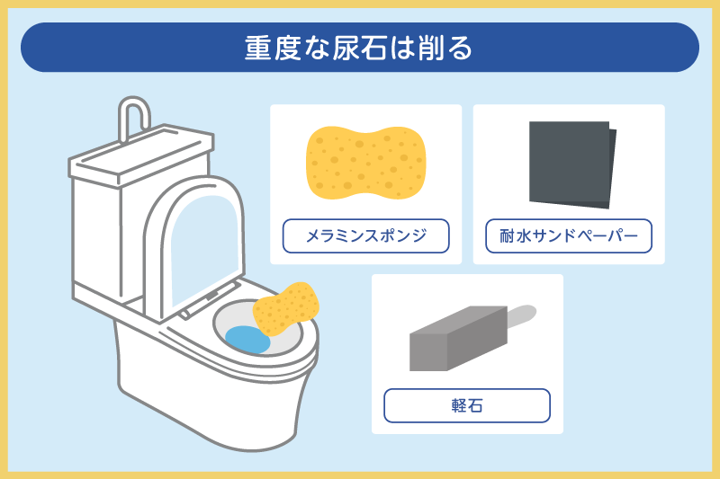 重度な尿石は削る