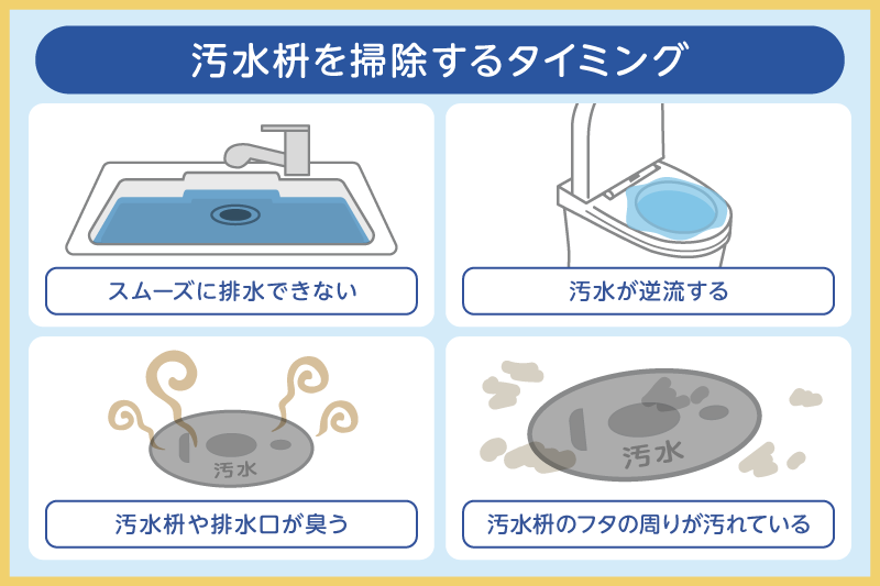 汚水枡を掃除するタイミング