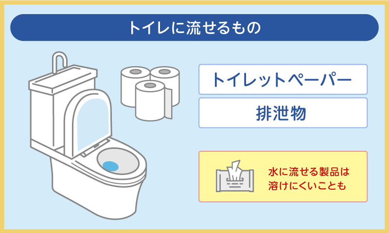 トイレに流せるもの