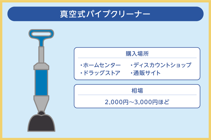 真空式パイプクリーナーの購入場所・相場