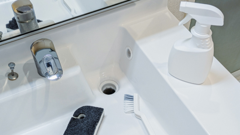 洗面所のつまりを解消