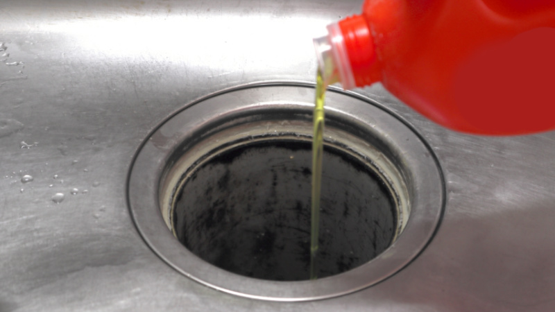 キッチンの排水口つまりを洗剤で解消する流れ